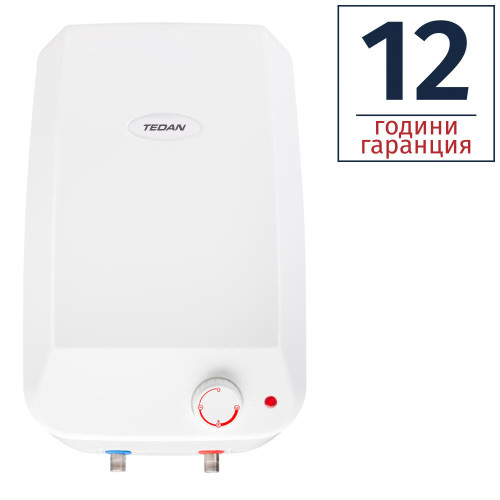 БОЙЛЕР TEDAN MINI PRO INOX 10л, неръждаем, монтаж над мивка, 2kW 