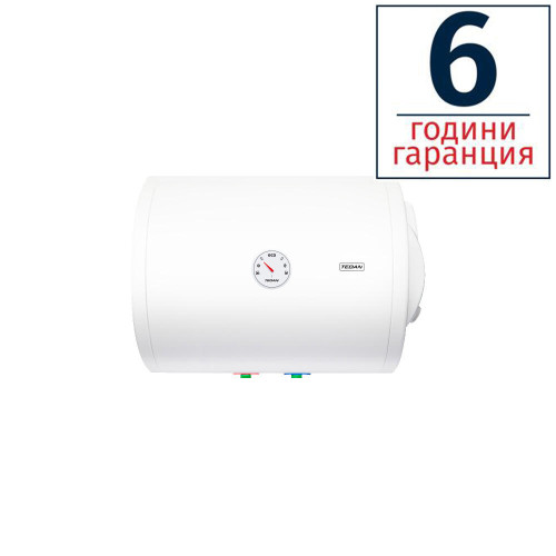 БОЙЛЕР TEDAN STANDARD PRO 50л, хоризонтален, емайлиран, eл. изводи отдясно, тръби отдолу, 2kW 